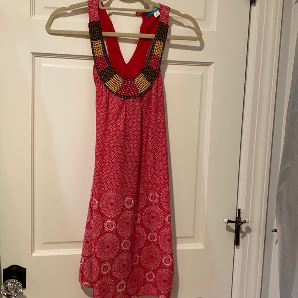 Pink print dress